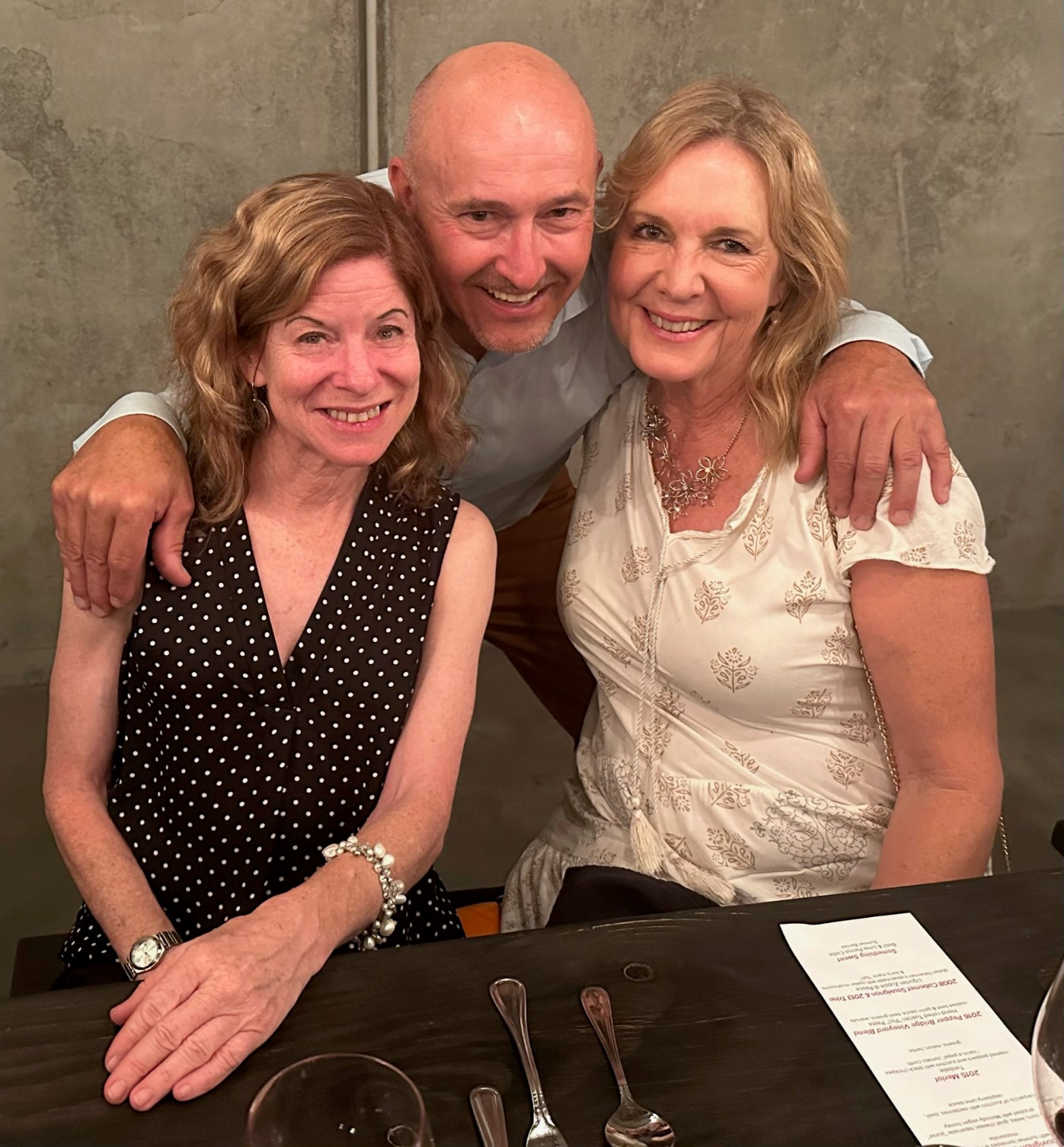 Betty, winemaker Jean Francois, and Alexandra
