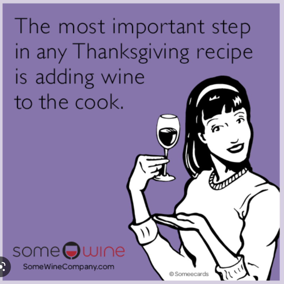 Having fun with wine on Thanksgiving