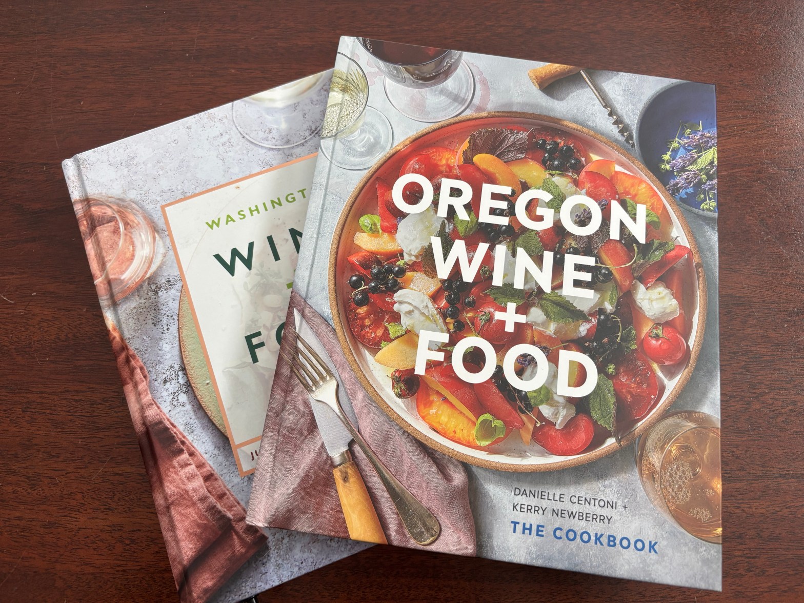 Two wonderful wine + food books